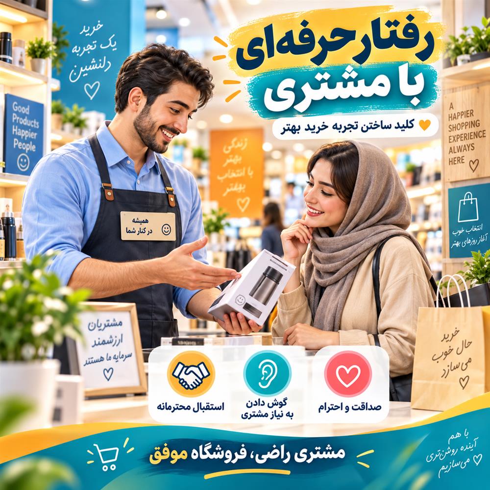 رفتار با مشتری در فروشگاه؛ اصول برخورد حرفه‌ای و ایجاد تجربه خرید بهتر